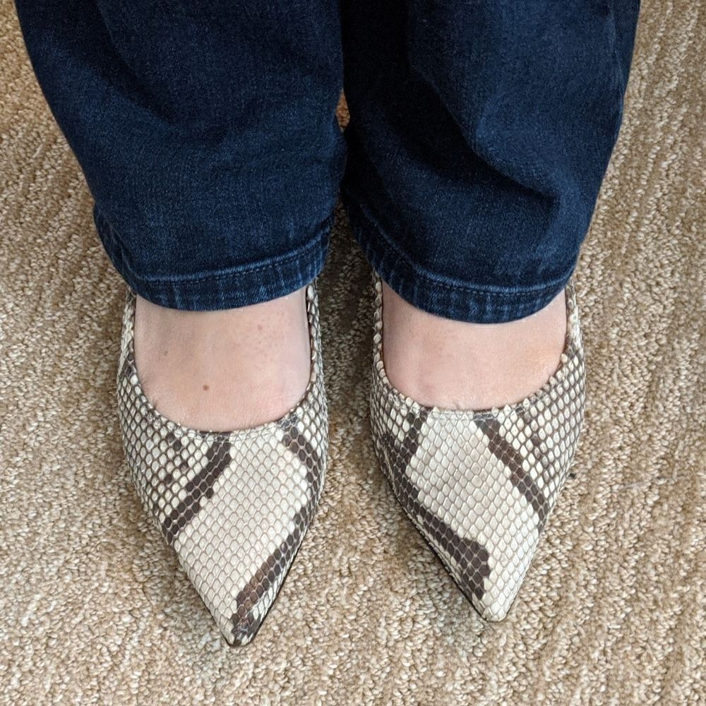 Lanvin Python Pointy Toe Ballerina Flat Shoe. Siz… - image 4